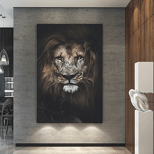 Quadro Decorativo Leão Furioso