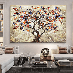 Quadro Decorativo Árvore Vida Bege