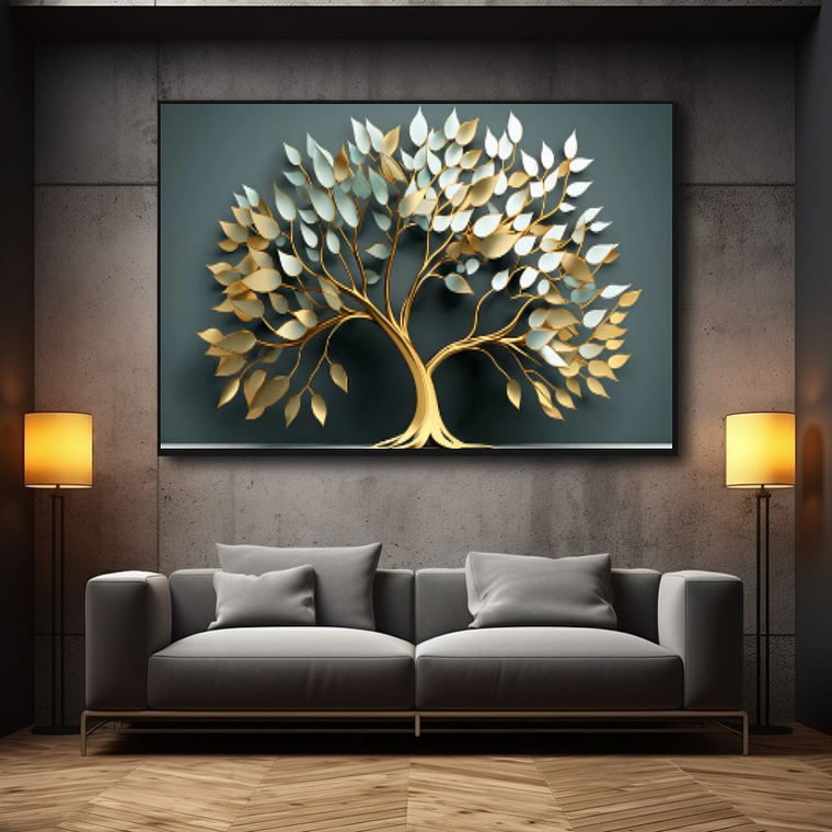 Quadro Decorativo Árvore Folhas Delicadas 1