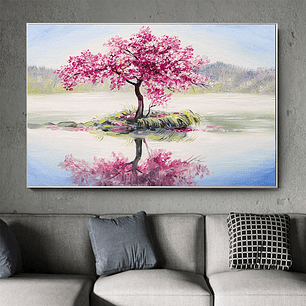 Quadro Decorativo Árvore Rosa