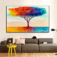Quadro Decorativo Árvore Abstrata Cores - Thumbnail 1