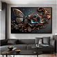Quadro Decorativo Flores Borboleta Moderno - Thumbnail 1