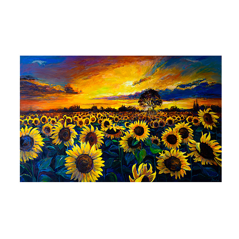 Quadro Decorativo Flores Girassois Cores 2