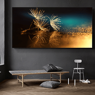 Quadro Decorativo Flores Dente de Leão Orvalho Sombras