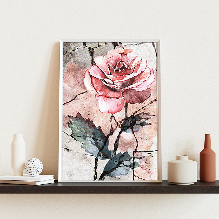 Quadro Decorativo Flores Rose II 1