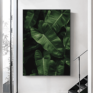 Quadro Decorativo Flores Folhas