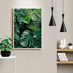 Quadro Decorativo Flores Folhas Costela de Adão