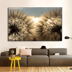 Quadro Decorativo Flores Dente de Leão Duplo