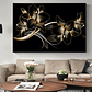 Quadro Decorativo Flores Black and Gold - Thumbnail 1