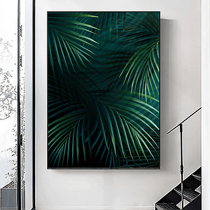 Quadro Decorativo Flores Folhas II