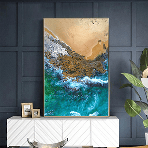Quadro Decorativo Praia Mar Areia Waves