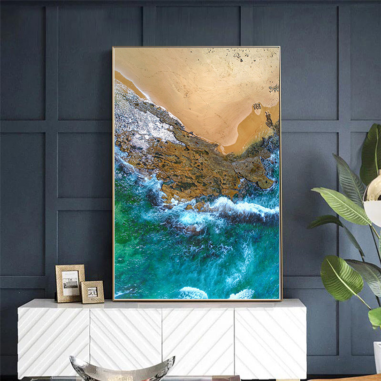 Quadro Decorativo Praia Mar Areia Waves 1