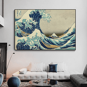 Quadro Decorativo Praia Big Waves Off Kanagawa