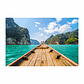 Quadro Decorativo Praia Montanhas Barco - Thumbnail 2