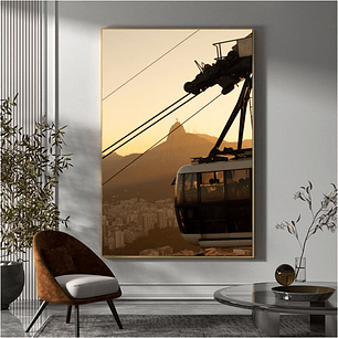 Quadro Decorativo Cidade Bondinho Rio de Janeiro