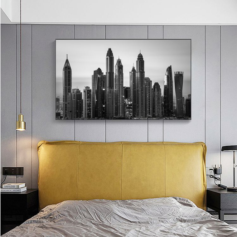 Quadro Decorativo Cidade New York Preto e Branco 1