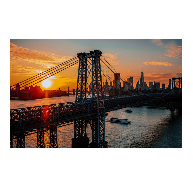 Quadro Decorativo Cidade New York Brookling Day 2