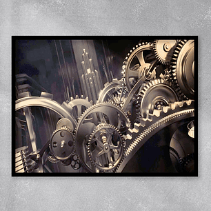 Quadro Decorativo Moderno Engrenagem