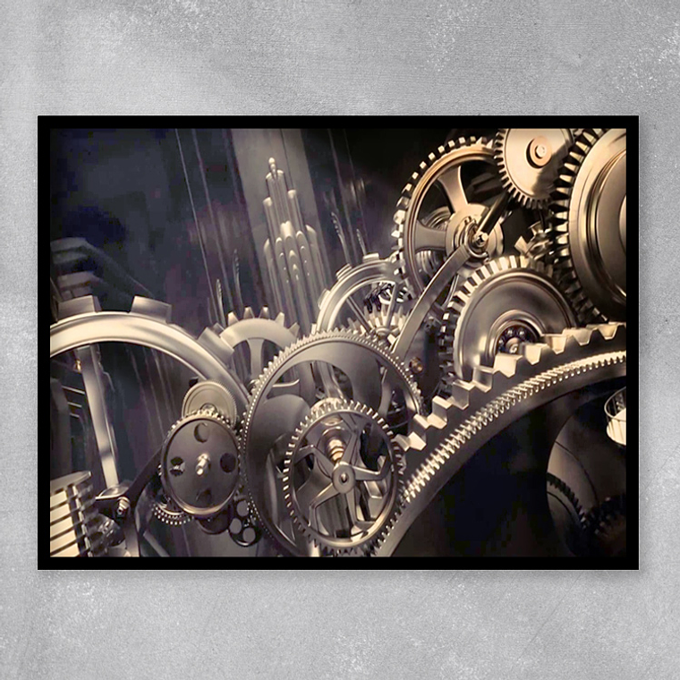 Quadro Decorativo Moderno Engrenagem 1