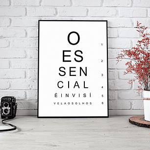 Quadro Decorativo Preto e Branco O Essencial
