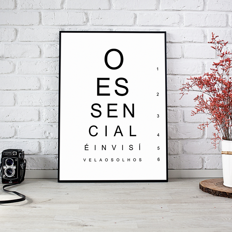 Quadro Decorativo Preto e Branco O Essencial 1