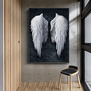 Quadro Decorativo Religioso Asas Anjo Caído