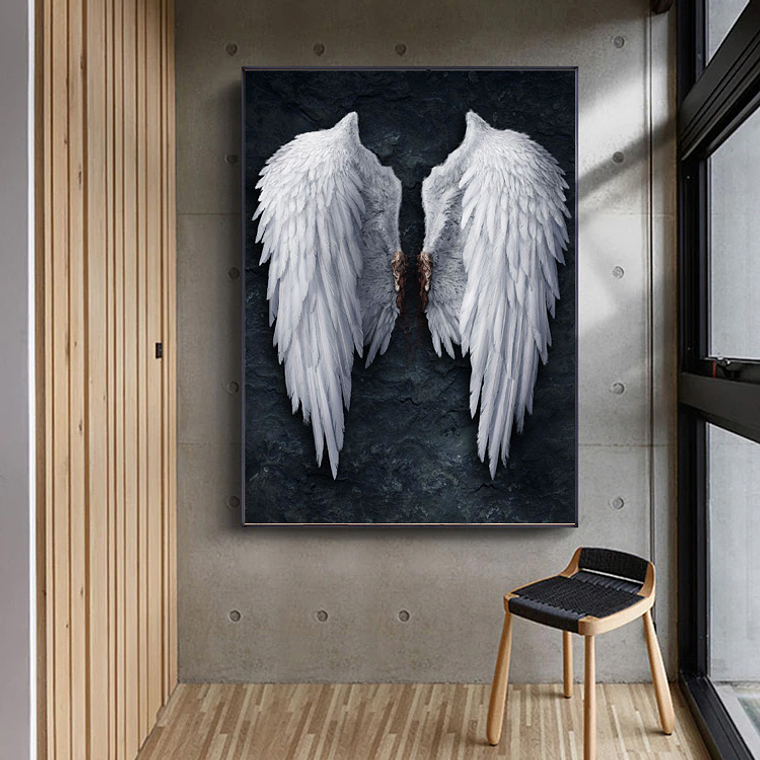 Quadro Decorativo Religioso Asas Anjo Caído 1