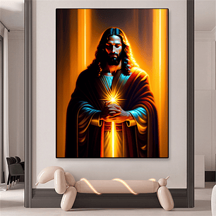 Quadro Decorativo Religioso Jesus Cristo Iluminado
