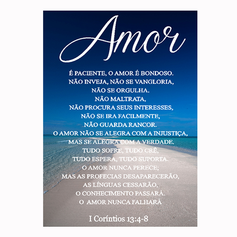 Quadro Decorativo Religioso Versículo I Corintios 13:4 2