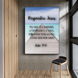 Quadro Decorativo Religioso Respondeu Jesus João Versículo 14:6