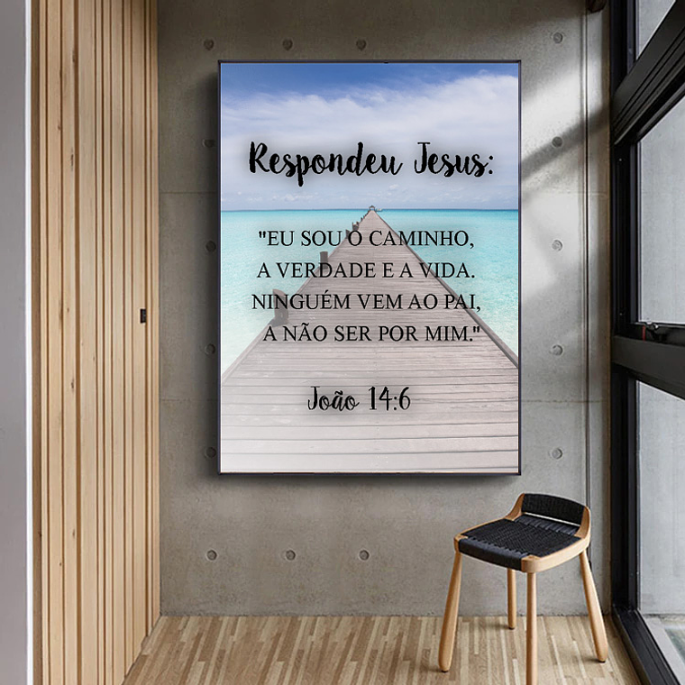 Quadro Decorativo Religioso Respondeu Jesus João Versículo 14:6 1