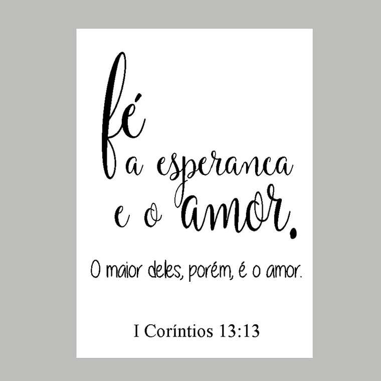 Quadro Decorativo Religioso Fé e Amor 2