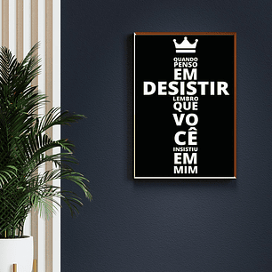 Quadro Decorativo Religioso Desistir