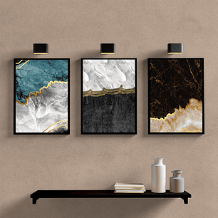 Abstrato Tiffany Black and Gold