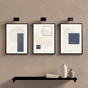 Abstrato Minimalista Rose Gold