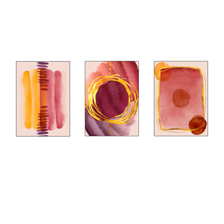 Abstrato Vinho e Dourado 2