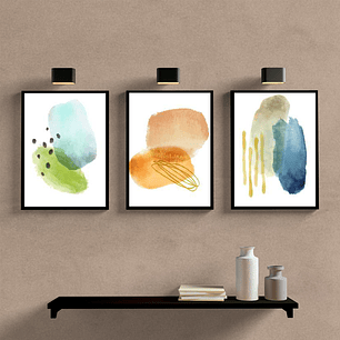 Abstrato Minimalista Coral Azul e Verde