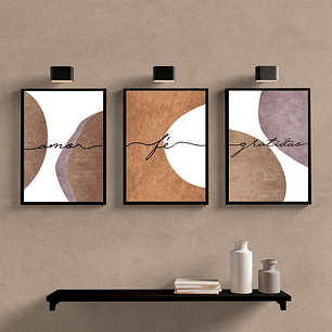 Abstrato Amor Fé Gratidão Marrom