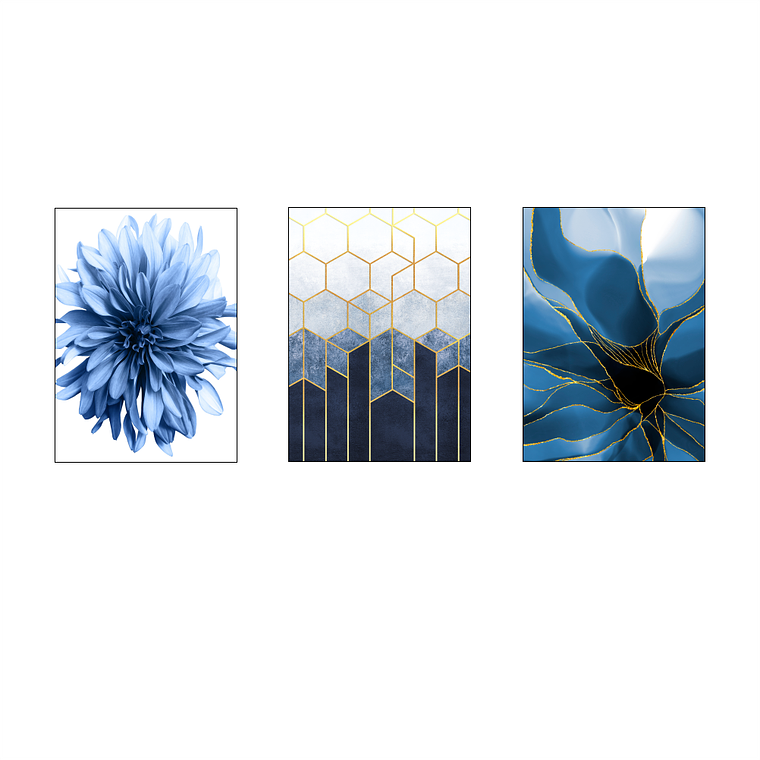 Abstrato Azul e Dourado 2