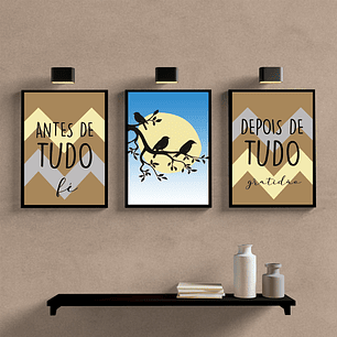 Abstrato Fé Gratidão Pássaros