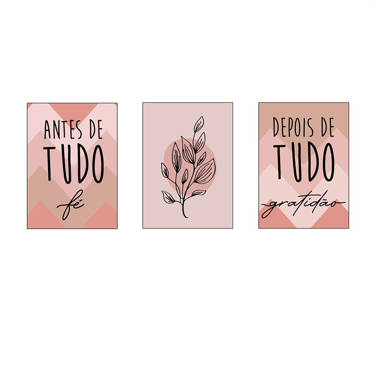 Abstrato Fé e Gratidão Rose 2