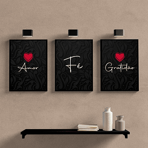 Amor Fé e Gratidão Preto