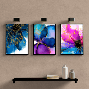 Abstrato Azul e Roxo Vida