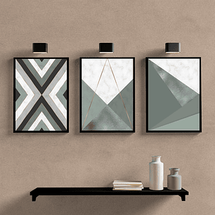 Geométrico Tons de Cinza 