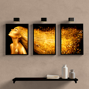 Mulher Cabelo Fios Ouro