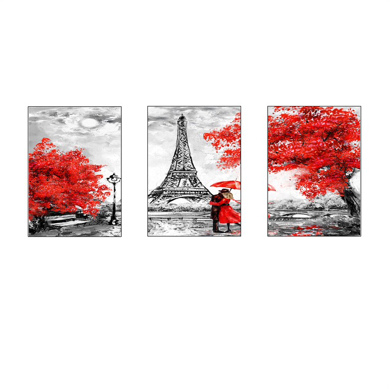 Abstrato Paris Vermelho 2