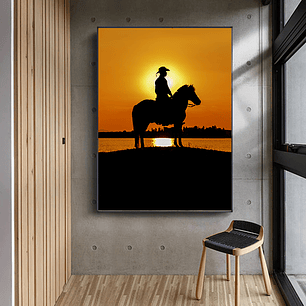 Quadro Decorativo Cavalo Sunset