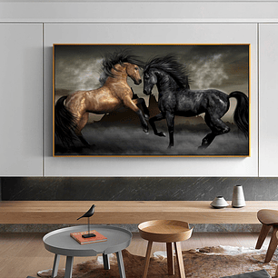 Quadro Decorativo Cavalo Luta