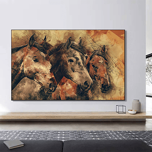 Quadro Decorativo Cavalo Abstrato 