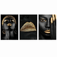 Quadro Decorativo Mulher Black Sensual Kit com 3 quadros - Thumbnail 2